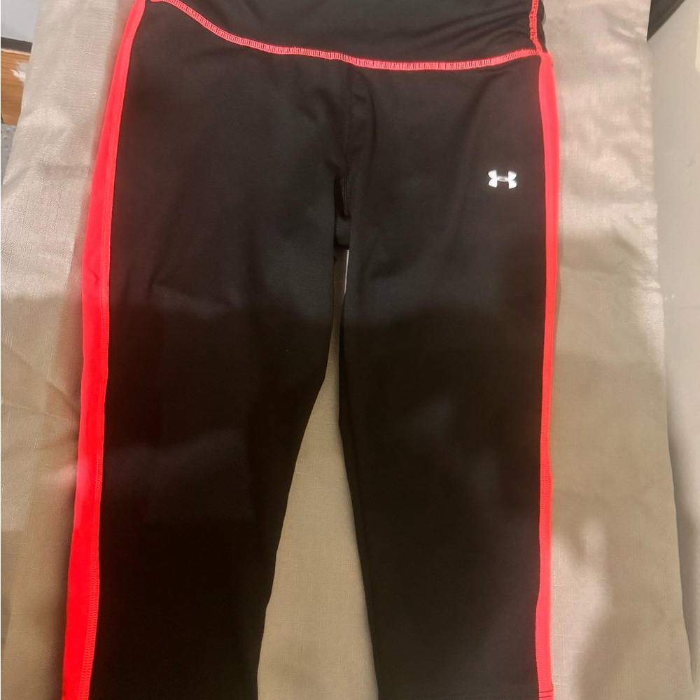 Under Armour Kids Black and Red Athletic Bottoms
